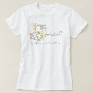 T-shirt do monograma do nome & do significado das