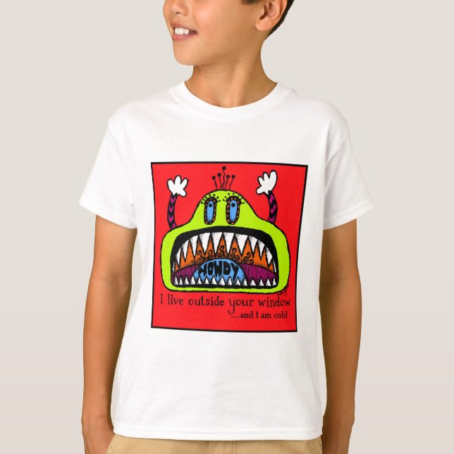 T-shirt do monstro da janela (Frente)