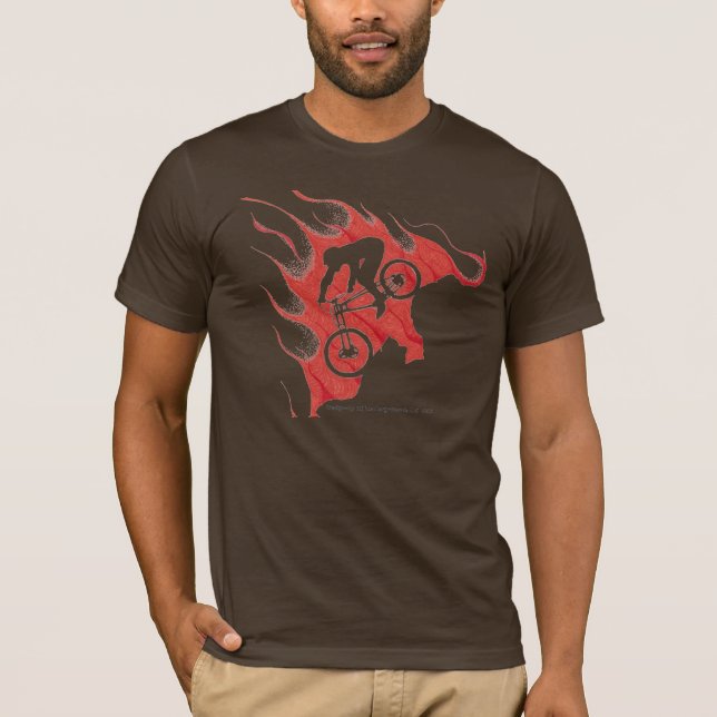 T-shirt do motociclista da montanha (Frente)