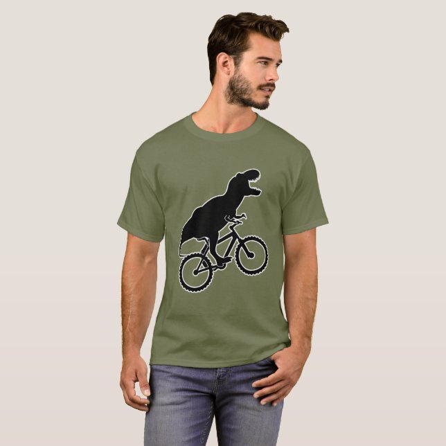 T-shirt do Mountain bike de T-Rex (Frente Completa)