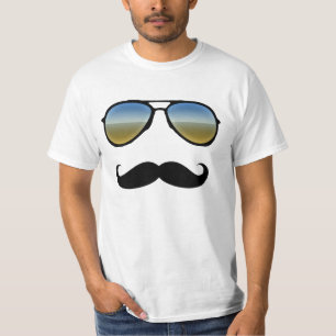 T-shirt do Moustache do disfarce dos óculos de so