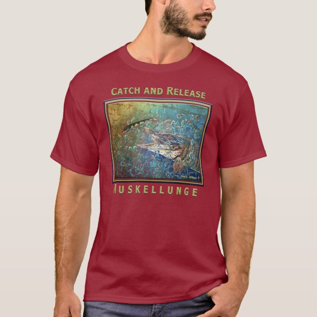 T-shirt do Muskellunge (Frente)