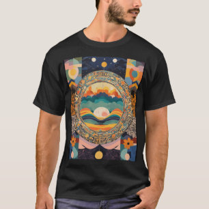T-Shirt do nascer do sol da velha arte