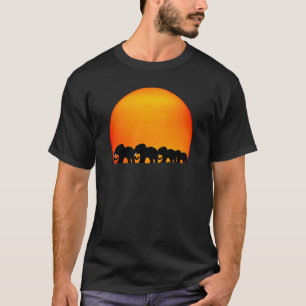 t-shirt do nascer do sol do elefante