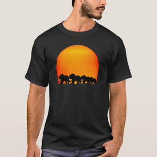 t-shirt do nascer do sol do elefante