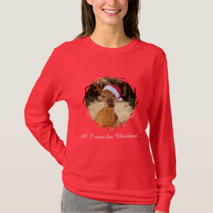 T-shirt do Natal da alpaca