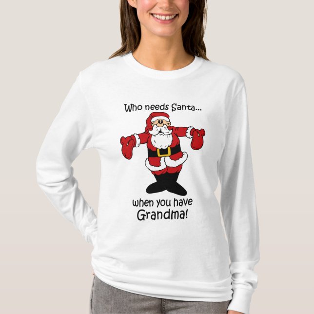 T-shirt do Natal da avó (Frente)
