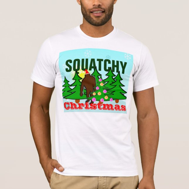 T-shirt do Natal de Squatchy (Frente)