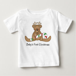 T-shirt do Natal do bebê primeiro