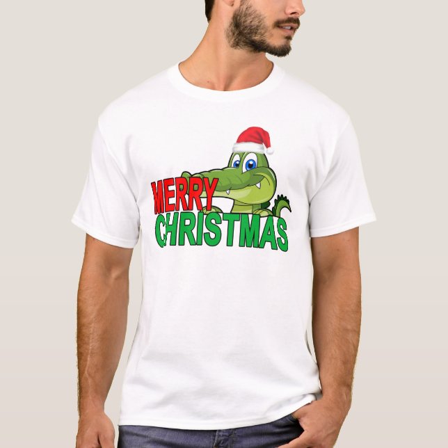 T-shirt do Natal do jacaré. .png (Frente)