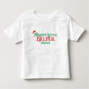 T-shirt Do Natal pequeno do nome do ajudante do papai noel