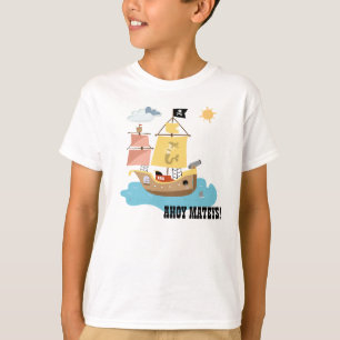 T-shirt do navio de pirata