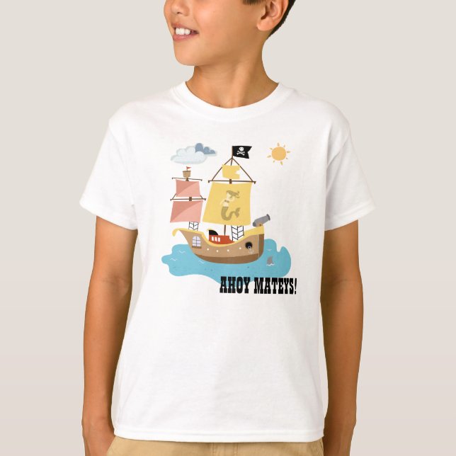 T-shirt do navio de pirata (Frente)