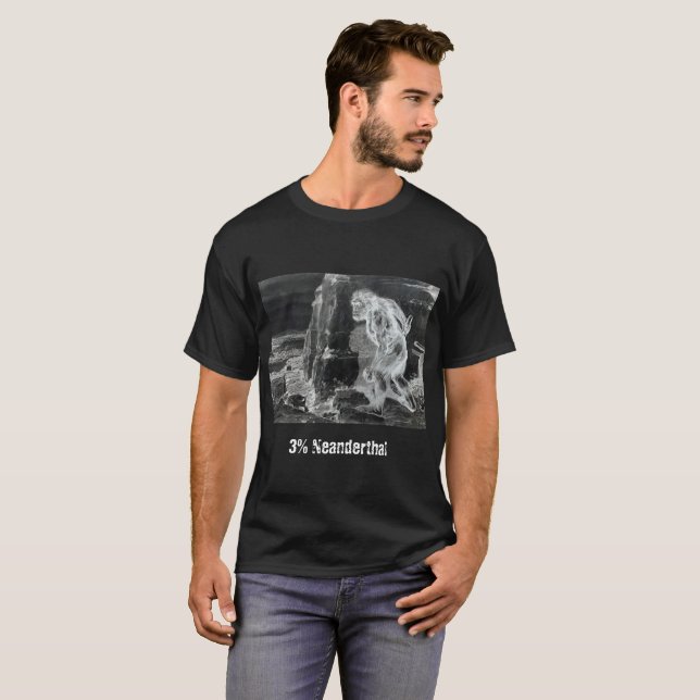 T-shirt do Neanderthal de 3% (Frente Completa)