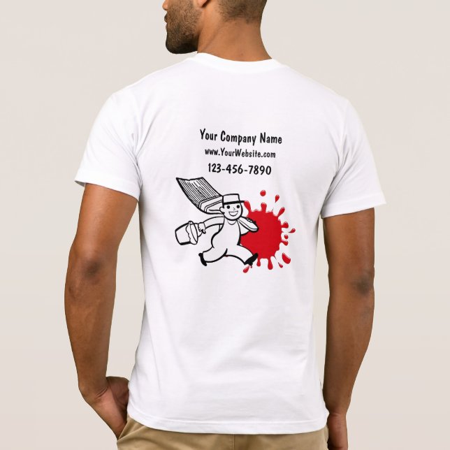 T-shirt do negócio do pintor (Verso)