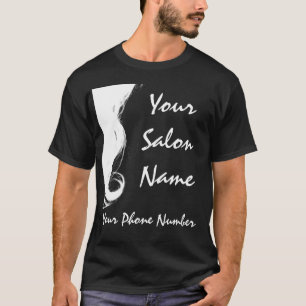 T-shirt do negócio do salão de beleza, modelo