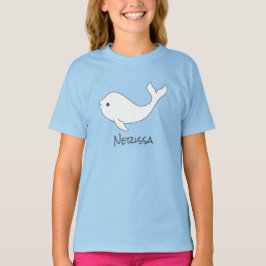 T-shirt do nome da baleia da beluga (criança)