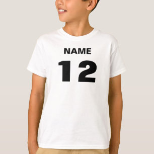T-shirt do nome e do número