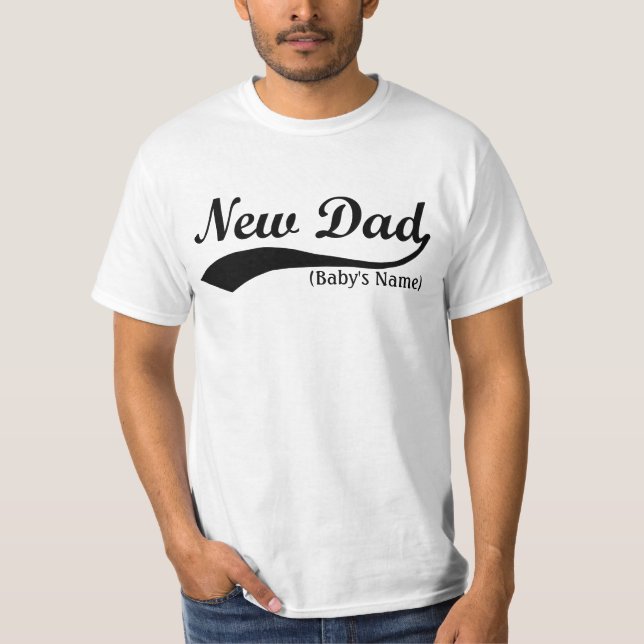 T-shirt do novo papai, personalizados ano ou nome (Frente)