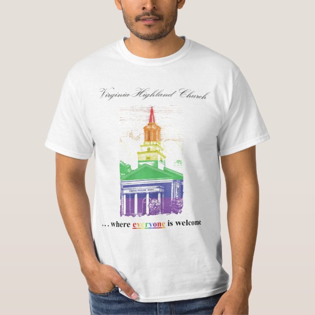 T-shirt do orgulho da igreja das (Frente)