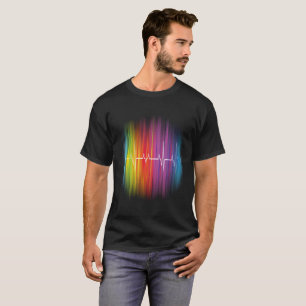 T-shirt do orgulho de Lgbt - pulso do arco-íris