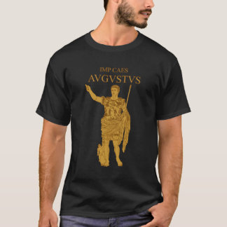 T-shirt do ouro da estátua de Augustus