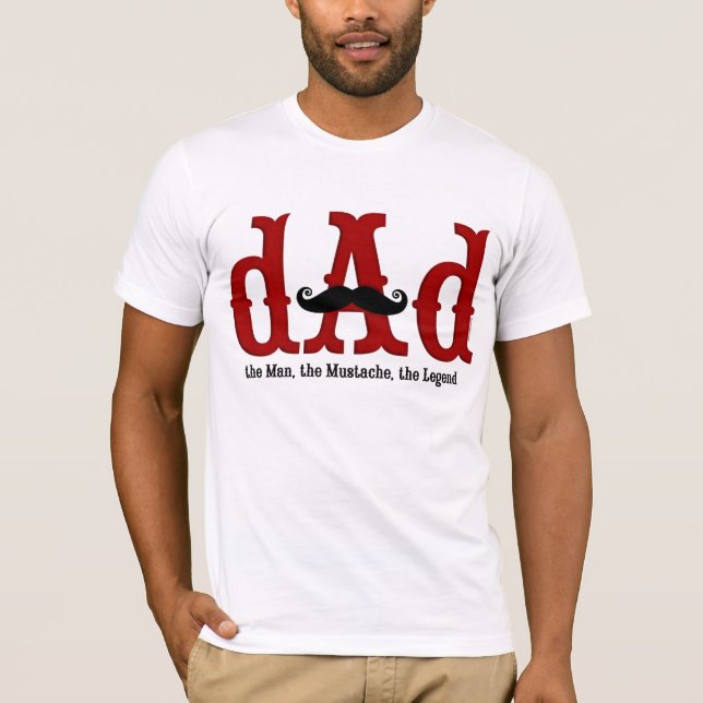 T-shirt do pai do bigode (Frente)
