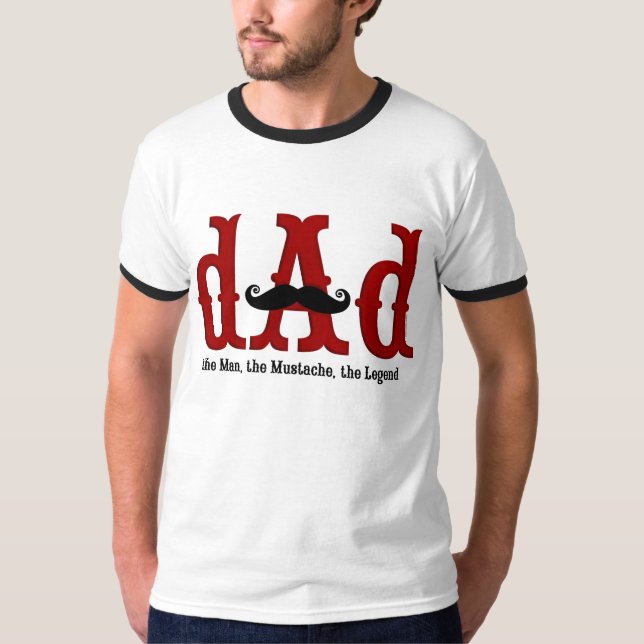 T-shirt do pai do bigode (Frente)