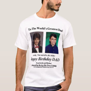 T-shirt do pai do mundo o grande, salmonetes