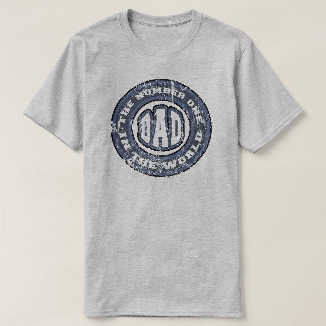 T-shirt do pai do número 1 afligido (Frente do Design)