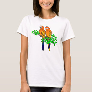 T-shirt do papagaio das mulheres