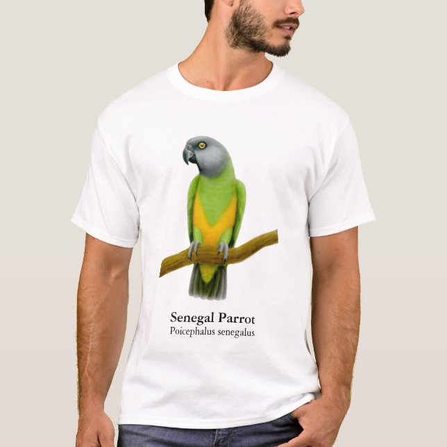 T-shirt do papagaio de Senegal (Frente)