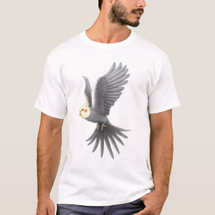 T-shirt do papagaio do Cockatiel do vôo