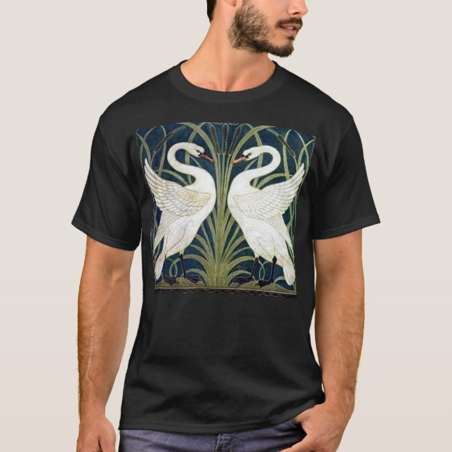 T-shirt do papel de parede da cisne e da (Frente)