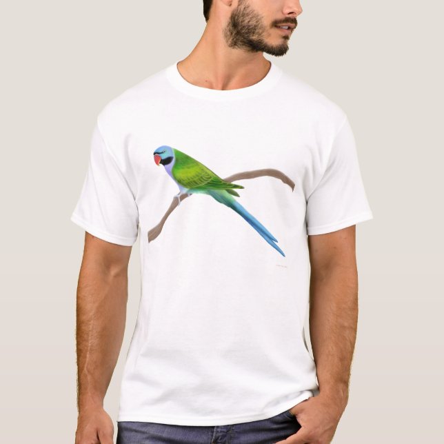 T-shirt do Parakeet do Moustache de Derbyan (Frente)