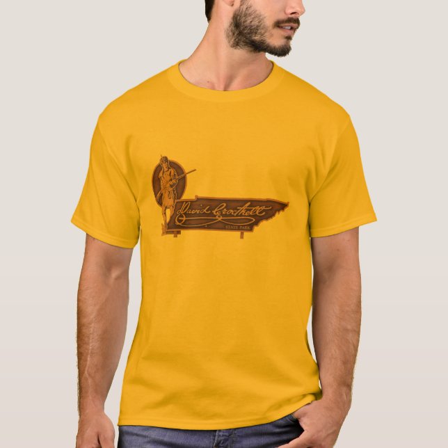 T-shirt do parque estadual de David Crockett (Frente)