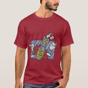T-shirt do partido da véspera de Ano Novo