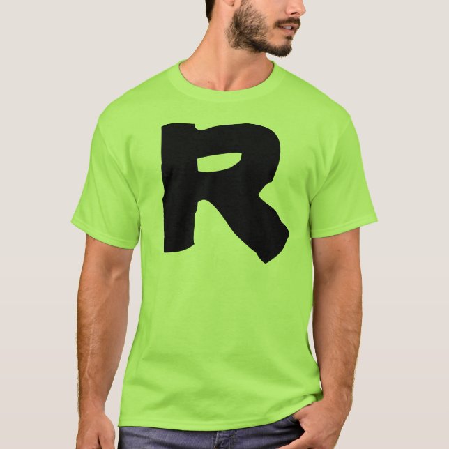 T-shirt do partido: letra r (Frente)