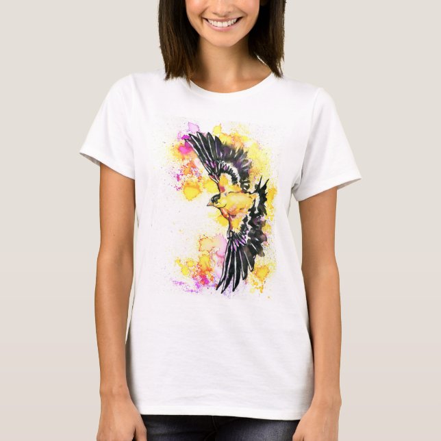 T-shirt do Pássaro Americano Goldfinch (Frente)