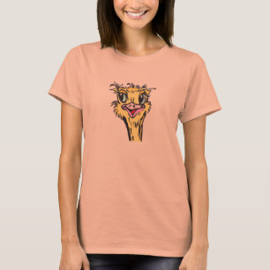 T-shirt do pássaro da criança da avestruz