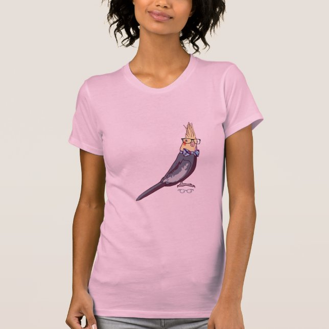 T-shirt do pássaro do hipster (sem texto) (Frente)