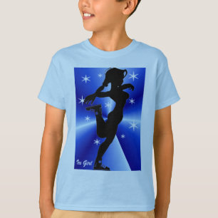 T-shirt do patinagem artística do gelo das menina