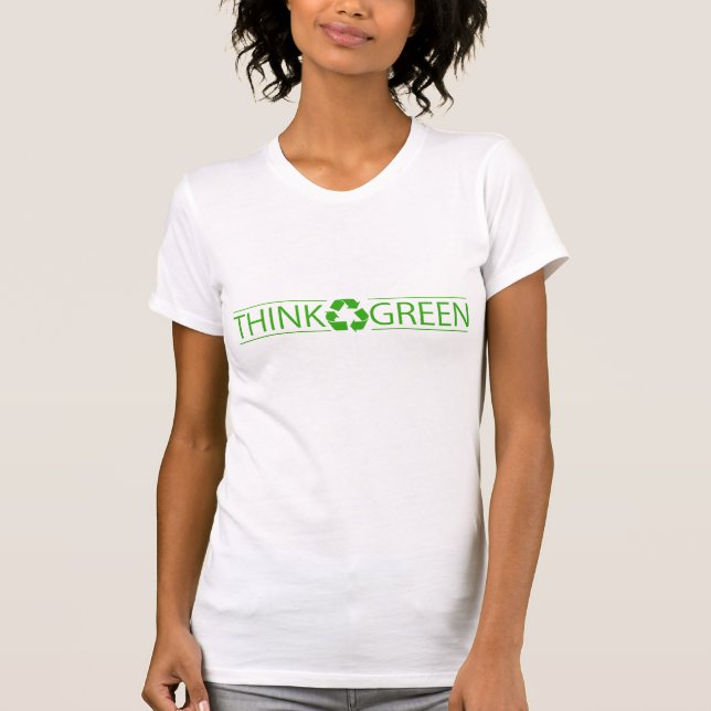 T-shirt do pense verde (Frente)
