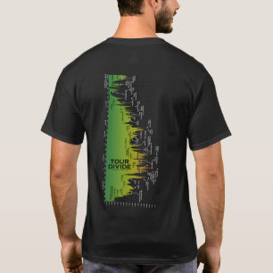 T-shirt do perfil da elevação da partilha da