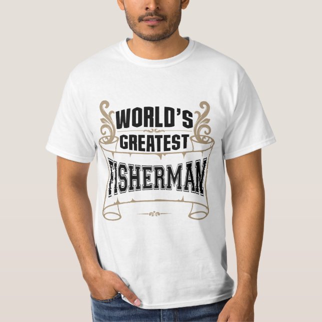 T-shirt do pescador do mundo o grande (Frente)
