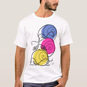 T-shirt do pescoço de grupo dos homens da pilha d
