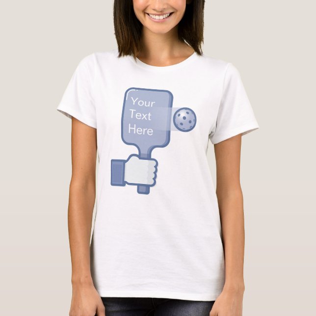 T-shirt do Pickleball das mulheres personalizadas (Frente)