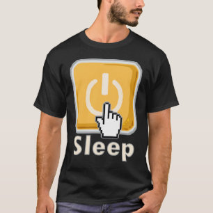T-shirt do pijama do botão do sono