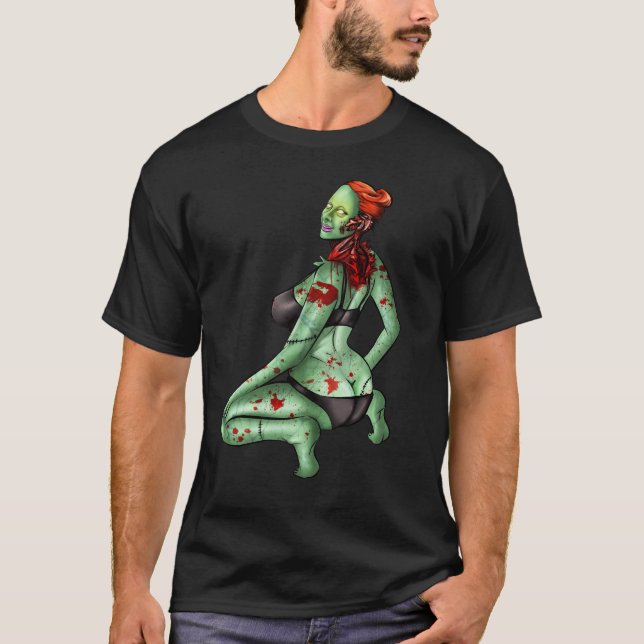 T-shirt do Pin-Acima do zombi (Frente)
