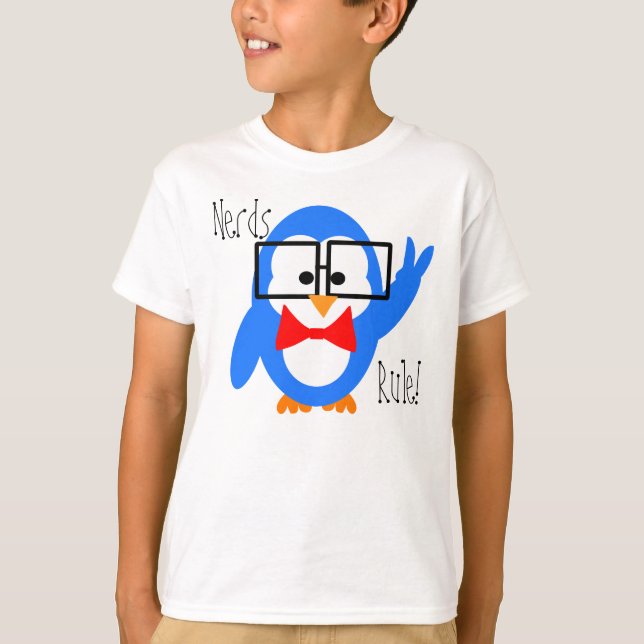 T-shirt do pinguim da regra dos nerd (Frente)